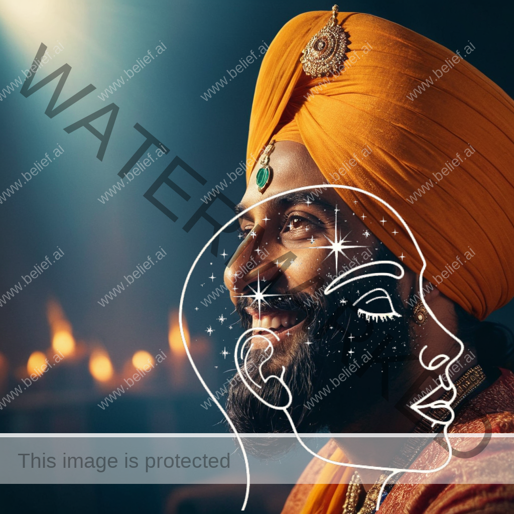 Happy Sikh man