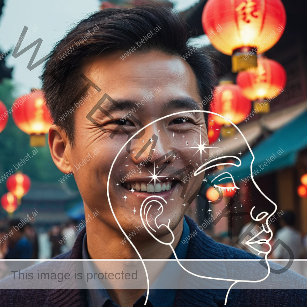 Smiling Chinese man