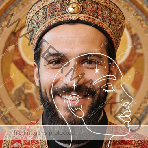 Smiling man in Eastern Orthodox garb